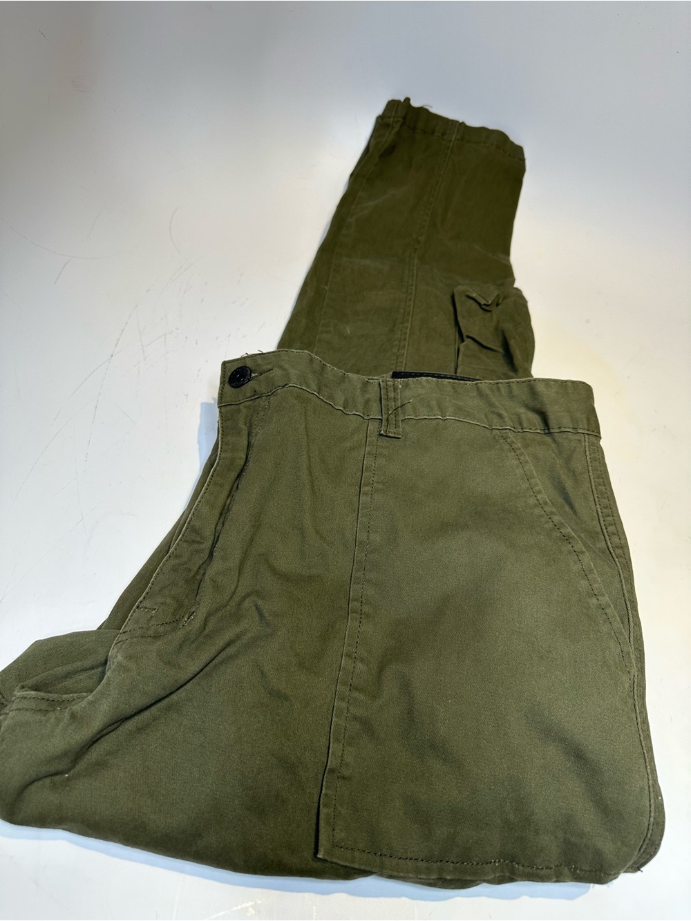 Olive Green Cargo Pants with Utility Pockets